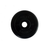 Диск обрезиненный черный MB ATLET d-26  1,25кг