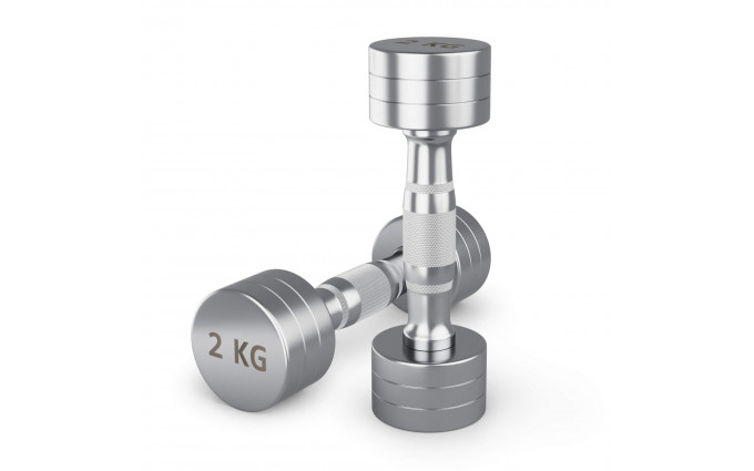 Гантель UNIX Fit PRO круглая хромированная 2 кг, 2 шт. Гантель UNIX Fit PRO круглая хромированная 2 кг, 2 шт.